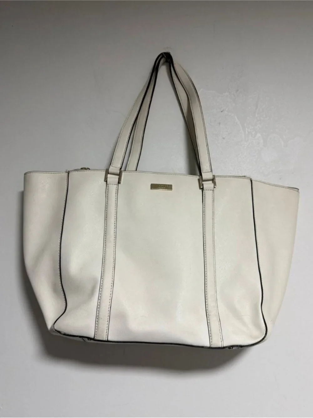 Kate Spade New York White Saffiano Tote Bag